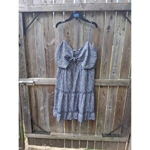 Eco Wish Dress XL Blue Floral Ruffles Roughing